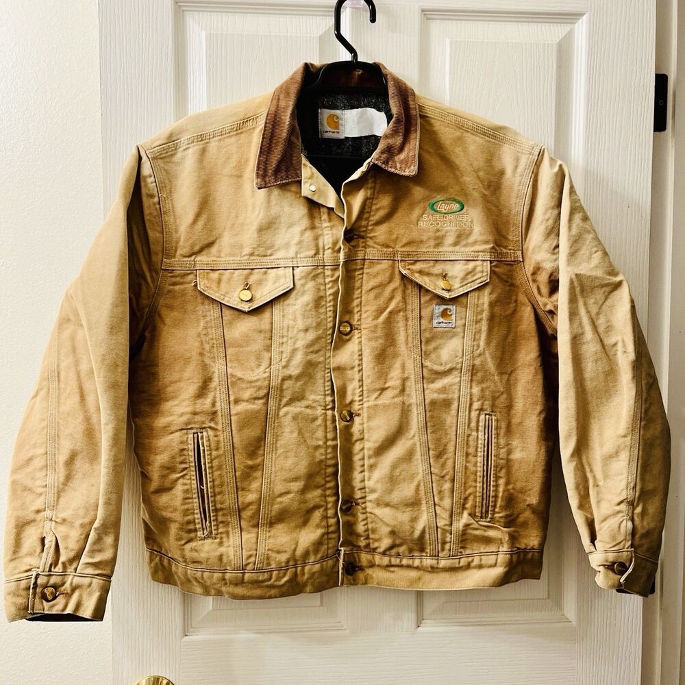 Vintage‎ Carhartt JB0906 Blanket Lined Firm Duck Jean Jacket 46 Chest (XL) 1990s